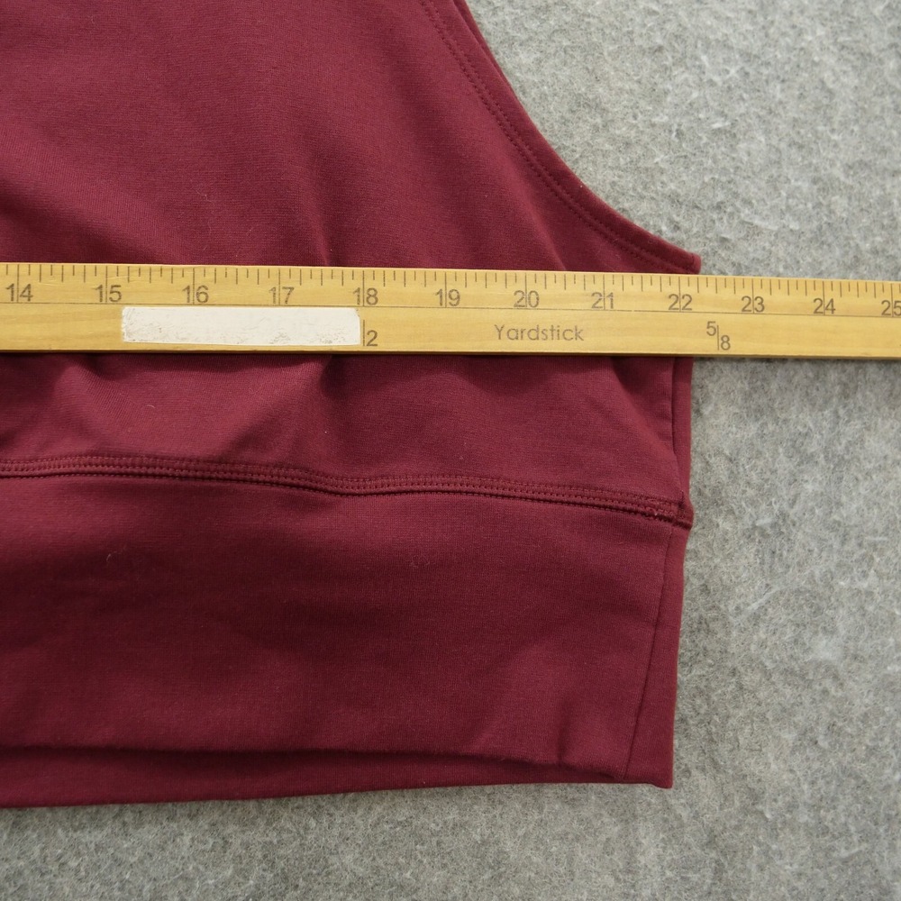 Adidas Sweatshirt Womens Large Red Performance Power Aero Ready Crop Cover Up - Picture 14 of 16